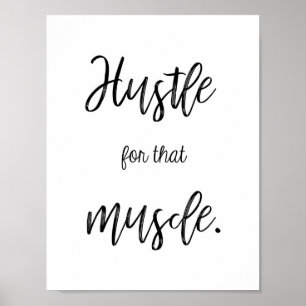 Motivering voor die spier - fitness Motivatie Deco Poster