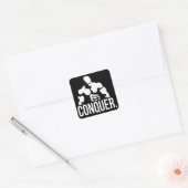 Motivering voor "lichaamsbouw" - Verkoper Vierkante Sticker (Envelop)
