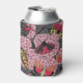 Motivering voor roze hydrangea blikjeskoeler (Blikje Voorkant)