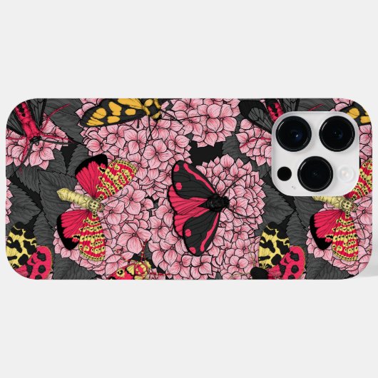 Motivering voor roze hydrangea Case-Mate iPhone case (Achterkant (horizontaal))