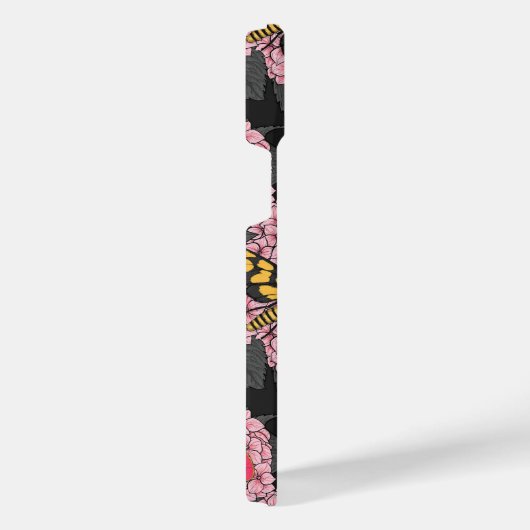 Motivering voor roze hydrangea iPhone hoesje (Rechterkant)