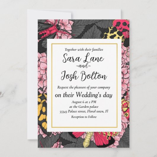 Motivering voor roze hydrangea kaart (Voorkant)