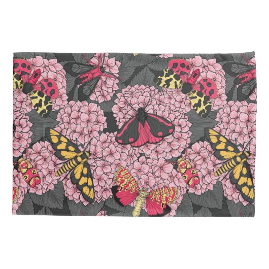 Motivering voor roze hydrangea kussensloop (Achterkant-Links)