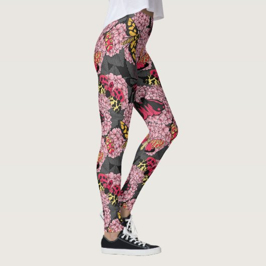 Motivering voor roze hydrangea leggings (Rechts)