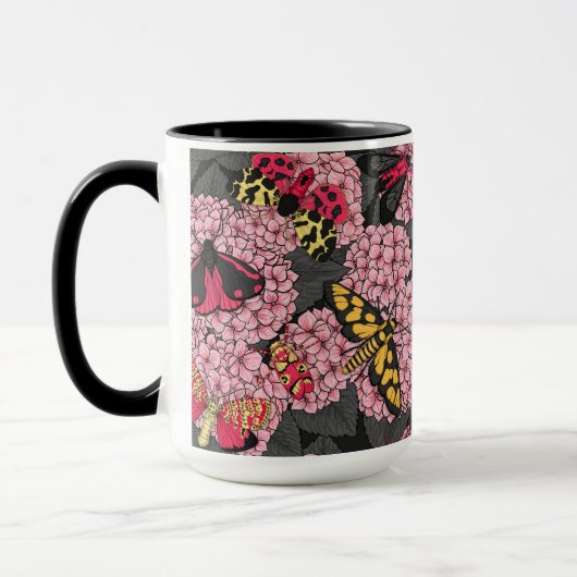 Motivering voor roze hydrangea mok (Links)