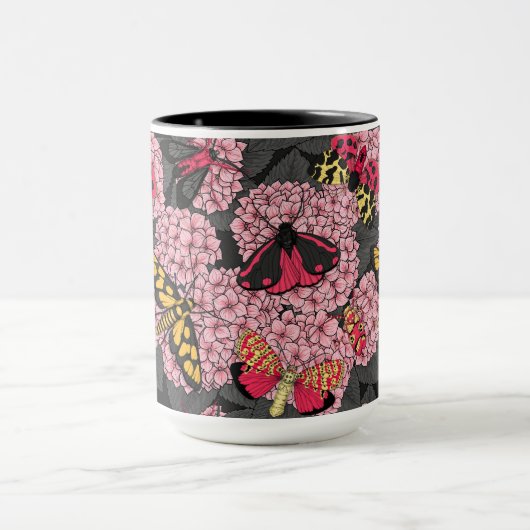 Motivering voor roze hydrangea mok (Midden)