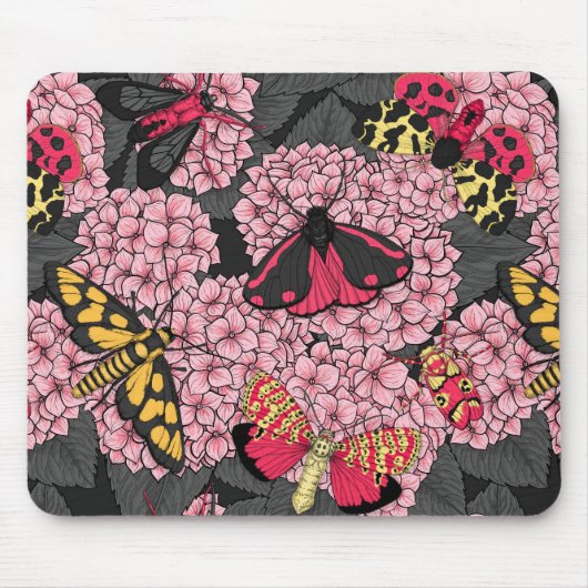 Motivering voor roze hydrangea muismat (Voorkant)