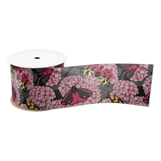 Motivering voor roze hydrangea satijnen lint (Spoel)