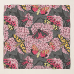 Motivering voor roze hydrangea sjaal<br><div class="desc">Handgetekende vectorillustratie met verschillende moten op blauwe brandkranen</div>