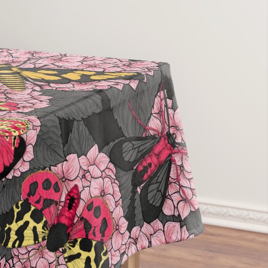 Motivering voor roze hydrangea tafelkleed (Voorbeeld)