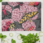 Motivering voor roze hydrangea theedoek (Gevouwen)