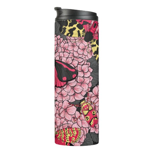 Motivering voor roze hydrangea thermosbeker (Geroteerd rechts)