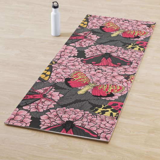 Motivering voor roze hydrangea yogamat (In situ)