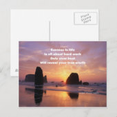 Motivering voor succes briefkaart (Voorkant / Achterkant)