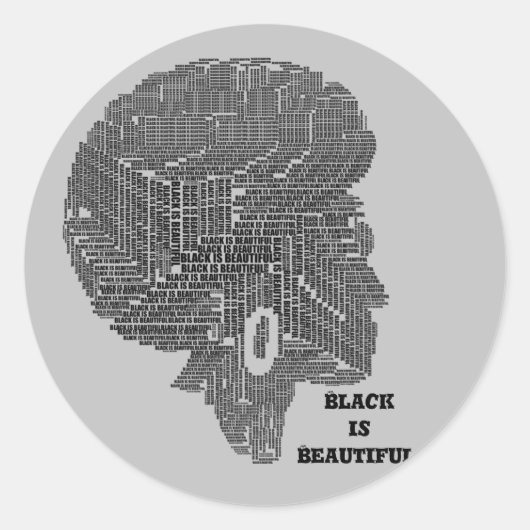 Motivering vrouwen Melanin Black is een mooie afro Ronde Sticker (Voorkant)