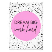 Motivierendes Poster 'Dream Big, Work Hard'  (Voorkant)