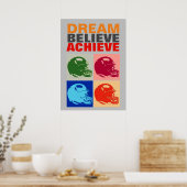 Motiviteitsdromen geloven bereiken Football Poster (Keuken)