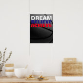 Motiviteitsdroom gelooft bereiken Basketball Poster (Keuken)