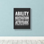 Motiviteitshulpkracht Motivatie wandkunst Canvas Afdruk (Insitu (Houten vloer))