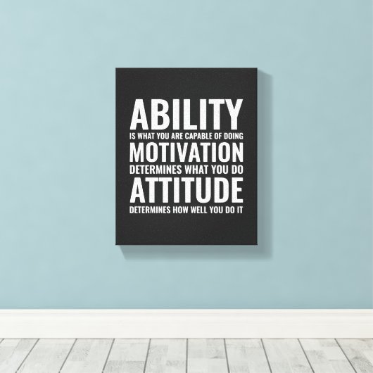 Motiviteitshulpkracht Motivatie wandkunst Canvas Afdruk (Insitu (Houten vloer))