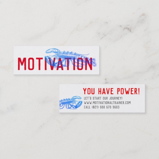 Motiviteitstraining Mini Visitekaartje (Voorkant / Achterkant)