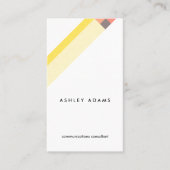 motivo geométrico minimalista moderno amarillo visitekaartje (Voorkant)