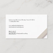 motivo geométrico minimalista moderno marrón visitekaartje (Achterkant)