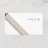 motivo geométrico minimalista moderno marrón visitekaartje (Voorkant)
