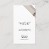 motivo geométrico minimalista moderno marrón visitekaartje (Achterkant)