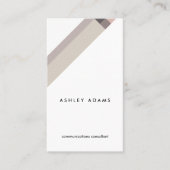 motivo geométrico minimalista moderno marrón visitekaartje (Voorkant)