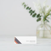 motivo geométrico minimalista moderno morado mini visitekaartje (Staand voorkant)