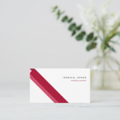 motivo geométrico minimalista moderno rojo visitekaartje (Staand voorkant)