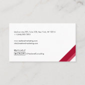 motivo geométrico minimalista moderno rojo visitekaartje (Achterkant)