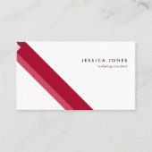 motivo geométrico minimalista moderno rojo visitekaartje (Voorkant)