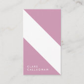 motivo geométrico minimalista moderno rosa visitekaartje (Voorkant)