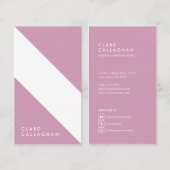 motivo geométrico minimalista moderno rosa visitekaartje
