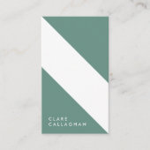 motivo geométrico minimalista moderno verde visitekaartje (Voorkant)
