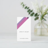 motivo geométrico minimalista moderno violeta visitekaartje (Staand voorkant)