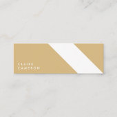 motivo geométrico moderno minimalista amarillo mini visitekaartje (Voorkant)