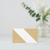 motivo geométrico moderno minimalista amarillo visitekaartje (Staand voorkant)