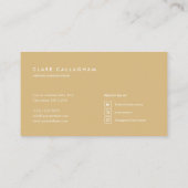 motivo geométrico moderno minimalista amarillo visitekaartje (Achterkant)