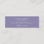 motivo geométrico moderno minimalista lavanda  mini visitekaartje (Achterkant)