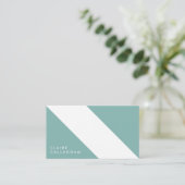 motivo geométrico moderno minimalista turquesa visitekaartje (Staand voorkant)