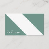 motivo geométrico moderno minimalista verde visitekaartje (Voorkant)