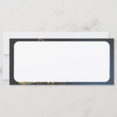 Motivo navideño azul con dorado árbol de navidad. (Achterkant)