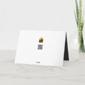 Motivo navideño azul con dorado árbol de navidad. kaart (Achterkant)