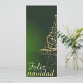 Motivo navideño verde con arbol de navidad. (Staand voorkant)