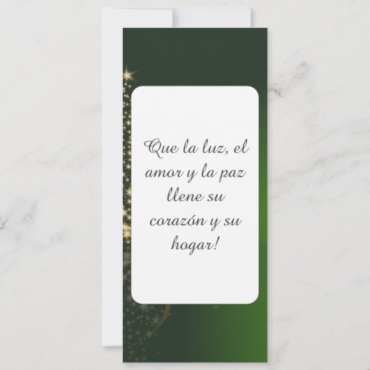 Motivo navideño verde con arbol de navidad. (Achterkant)