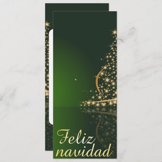 Motivo navideño verde con arbol de navidad. (Voorkant / Achterkant)