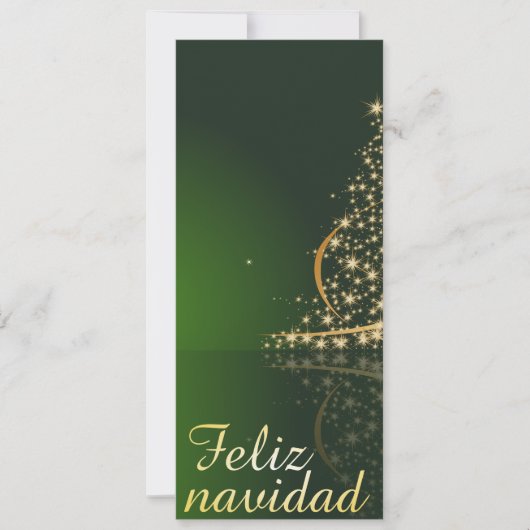Motivo navideño verde con arbol de navidad. (Voorkant)